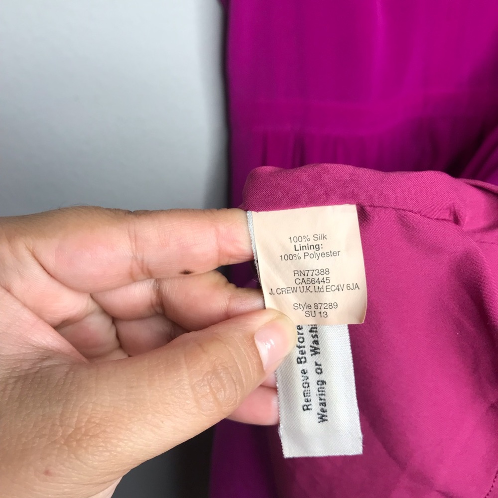 MADEWELL fuchsia casi silk dress size 6 - Picture 6 of 8